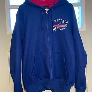 Buffalo Bills NFL Large hooded zip up sweatshirt/jacket.